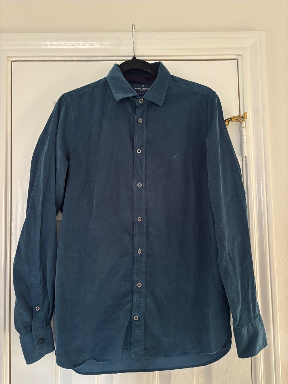 Daniel Hechter Men's Blue Long-Sleeve Button-Down Shirt